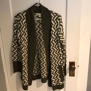 Cream & green sweater